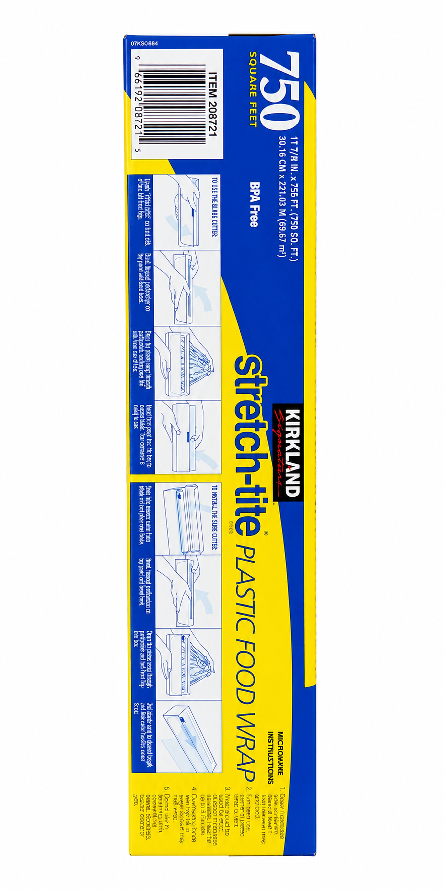 Kirkland Signature Stretch-Tite Plastic Food Wrap, 750 sq ft