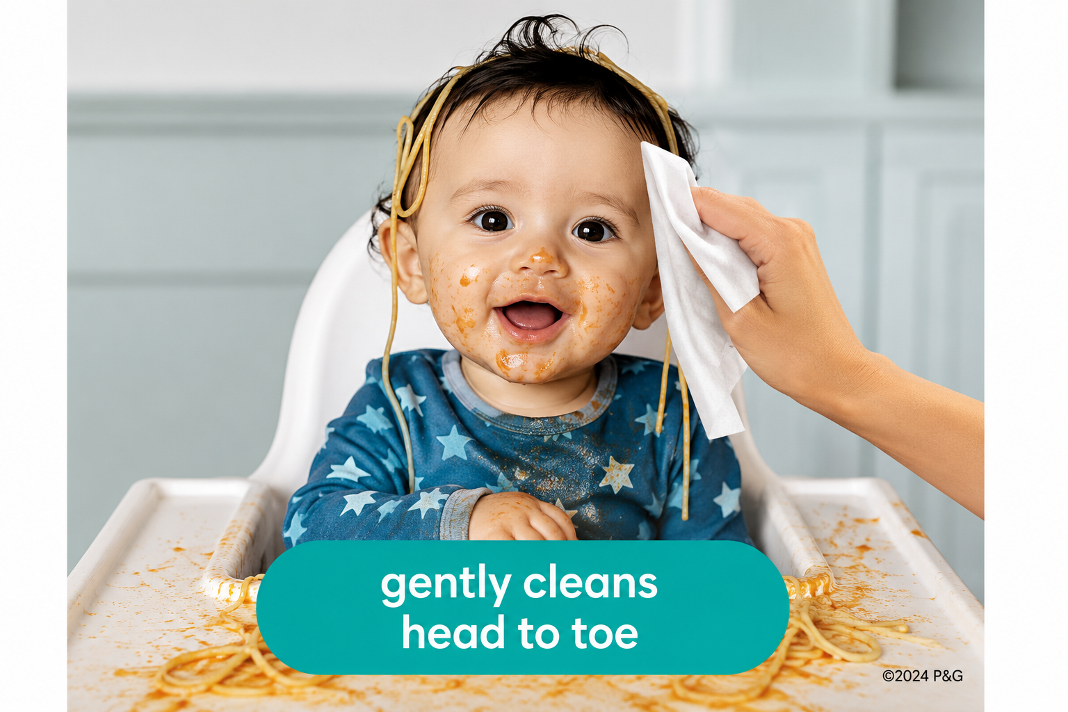 Pampers Sensitive Fragrance-Free Baby Wipes, 5 Packs, 280 Wipes