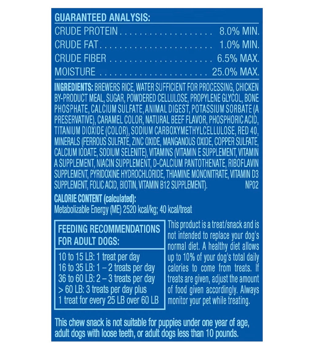 Canine Carry Outs Beef Flavor Small Chew Bones Dog Treats, 2.8 oz Bag