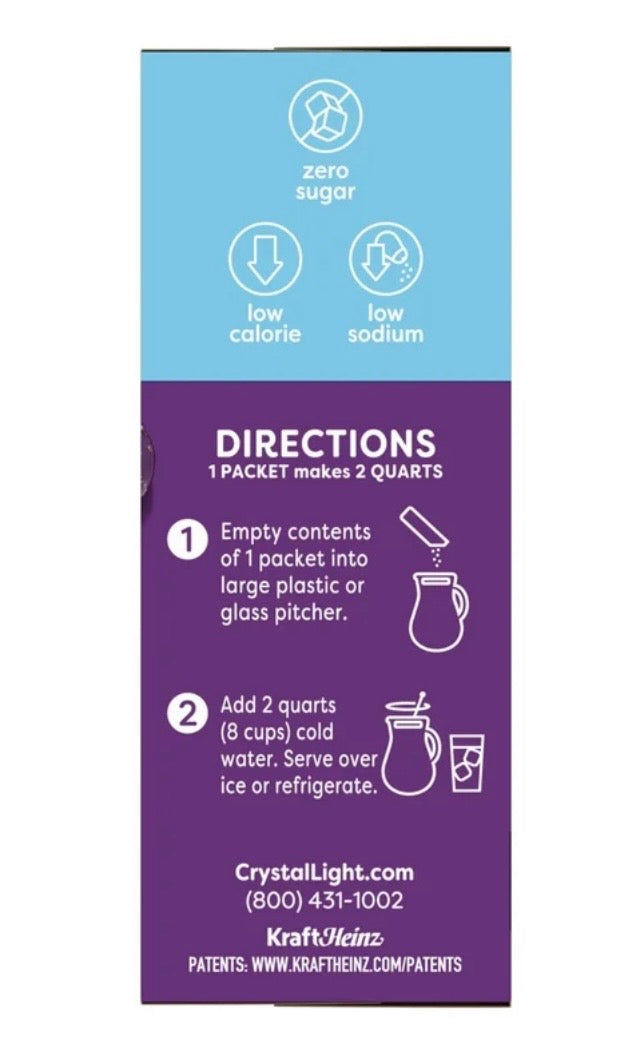 Crystal Light Concord Grape Drink Mix, 6 Pitcher Packets