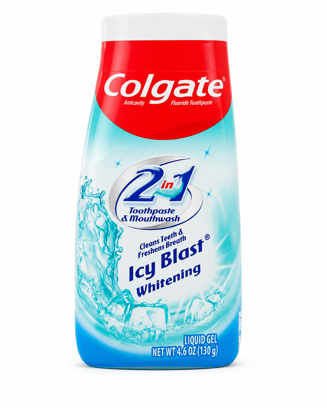 Colgate 2-in-1 Icy Blast Whitening Toothpaste & Mouthwash, 4.6 oz