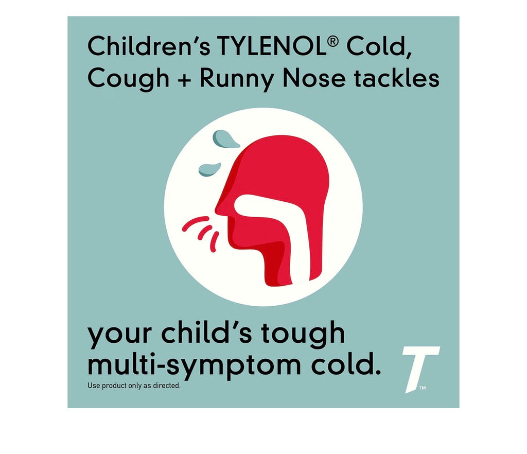 Children's Tylenol Cold + Cough + Runny Nose Medicine, Grape, 4 fl oz