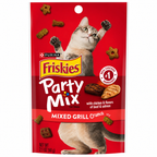 Friskies Party Mix Mixed Grill Crunch with Chicken, Beef & Salmon Flavors, 2.1 oz