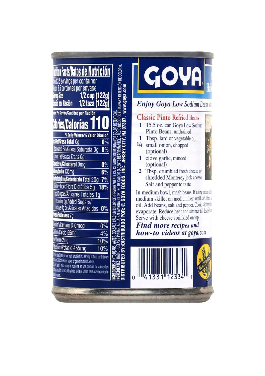 Goya Prime Premium Low Sodium Pinto Beans, 15.5 oz
