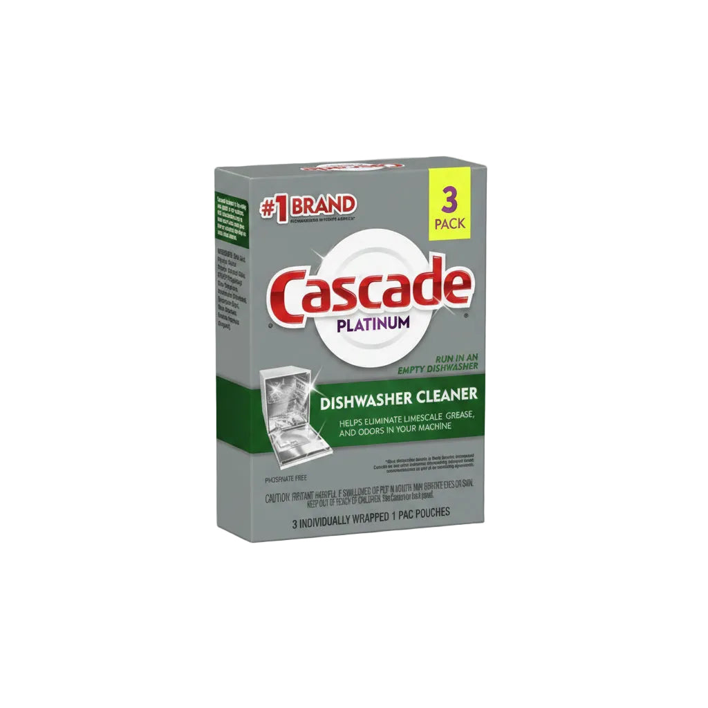 Cascade Platinum Dishwasher Cleaner, 3 Pack