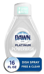 Dawn Platinum Plus Powerwash Free & Clear Dish Spray Refill, 16 fl oz