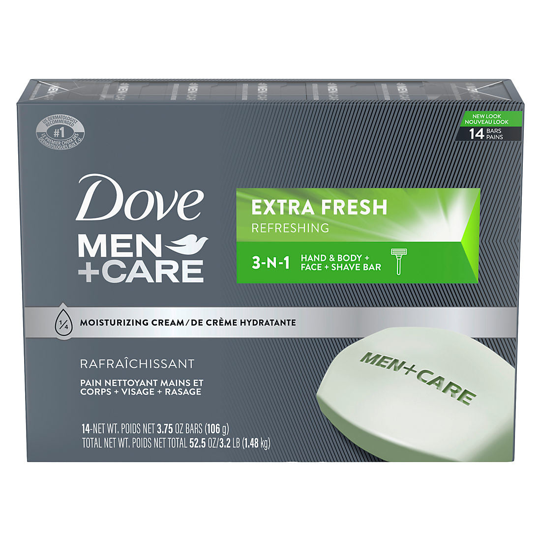 Dove Men+Care Extra Fresh Bar Soap, 14 ct. product image
