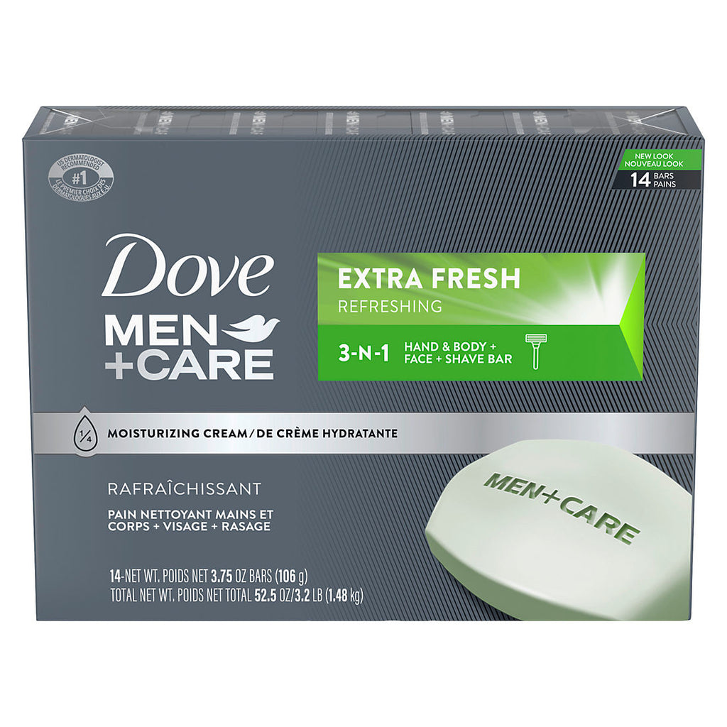 Dove Men + Care Extra Fresh Bar Soap, 14 ct. product image
