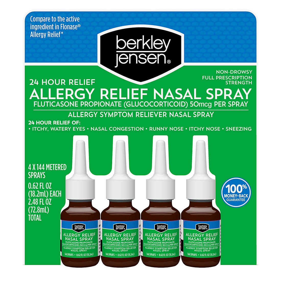 Berkley Jensen 24-Hour Allergy Relief Nasal Spray, 4 ct. product image