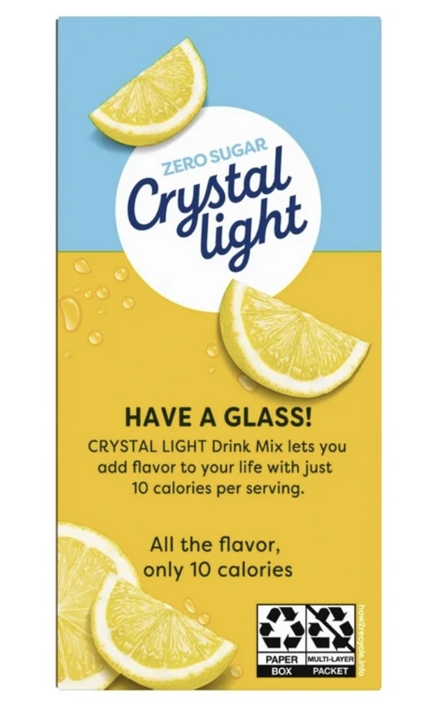 Crystal Light Lemonade On-The-Go Drink Mix, 10 Packets, 1.4 oz
