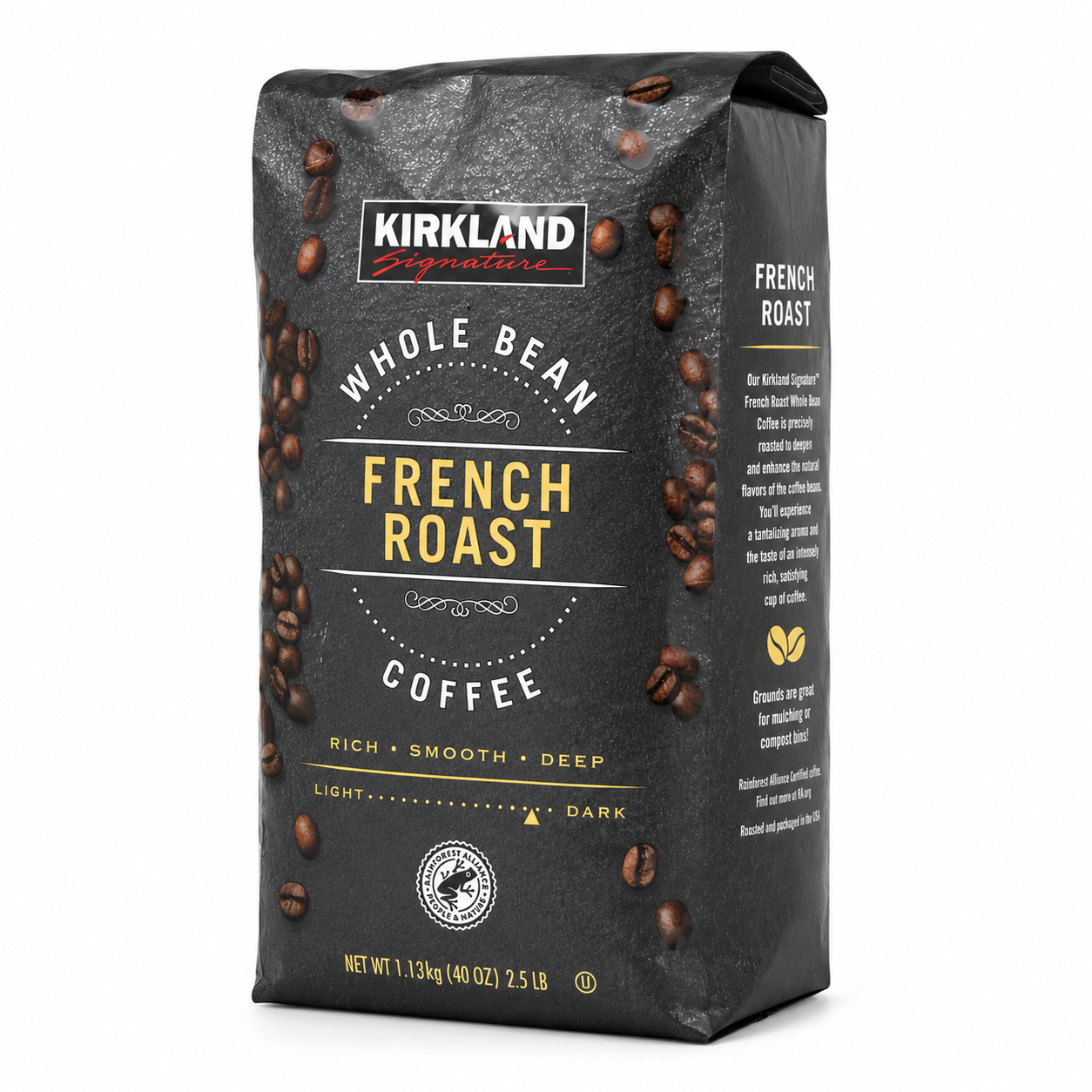 Kirkland Signature Whole Bean French Roast Coffee, 40 oz