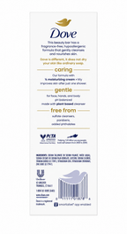 Dove Beauty Bar Soap Sensitive, Fragrance Free & Hypoallergenic, 16 ct./3.75 oz.