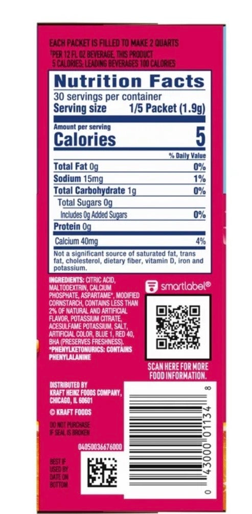 Crystal Light Fruit Punch Drink Mix, 6 Pitcher Packets