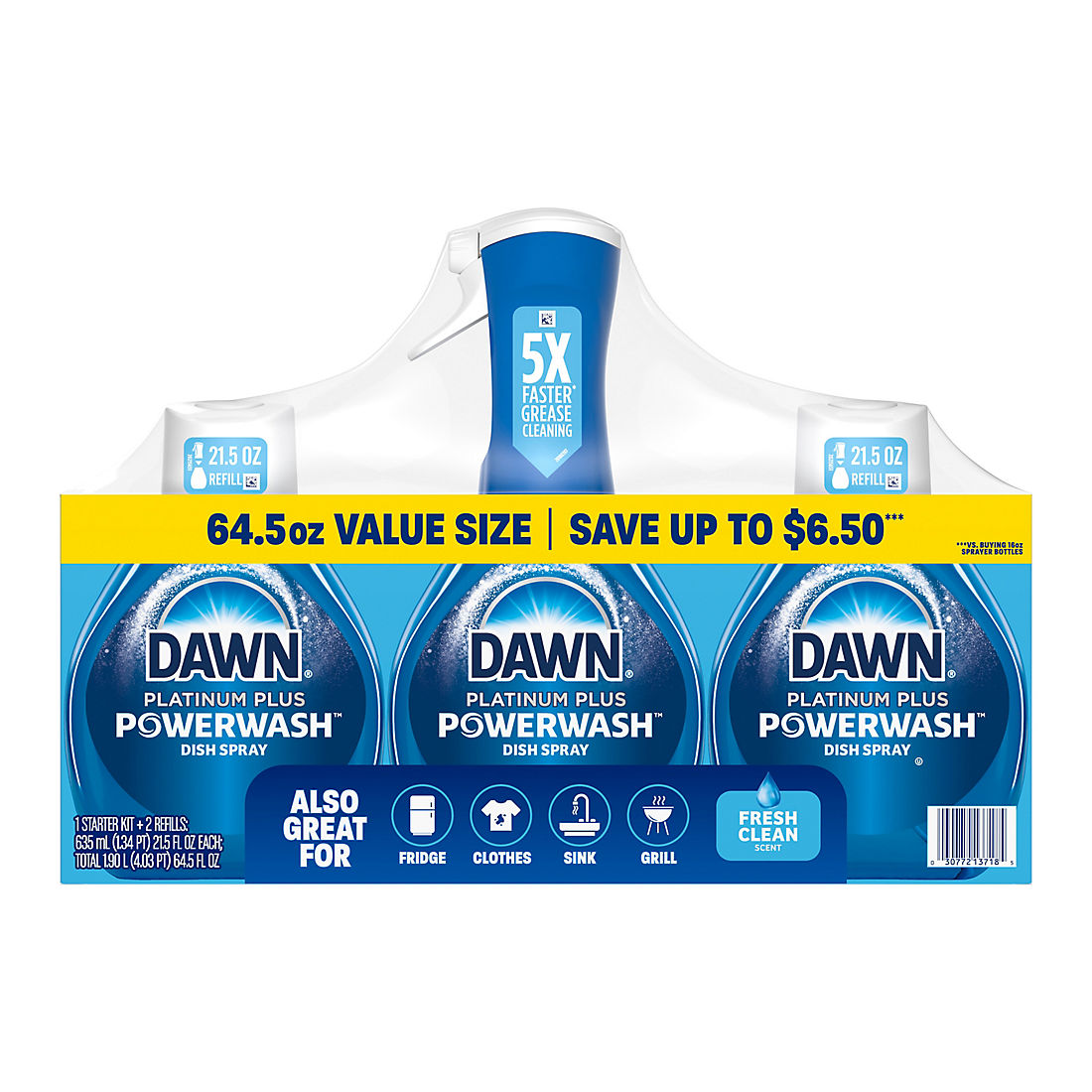 Dawn Platinum Plus Powerwash Fresh Dish Spray, 3 pk./64.5 fl. oz. each product image