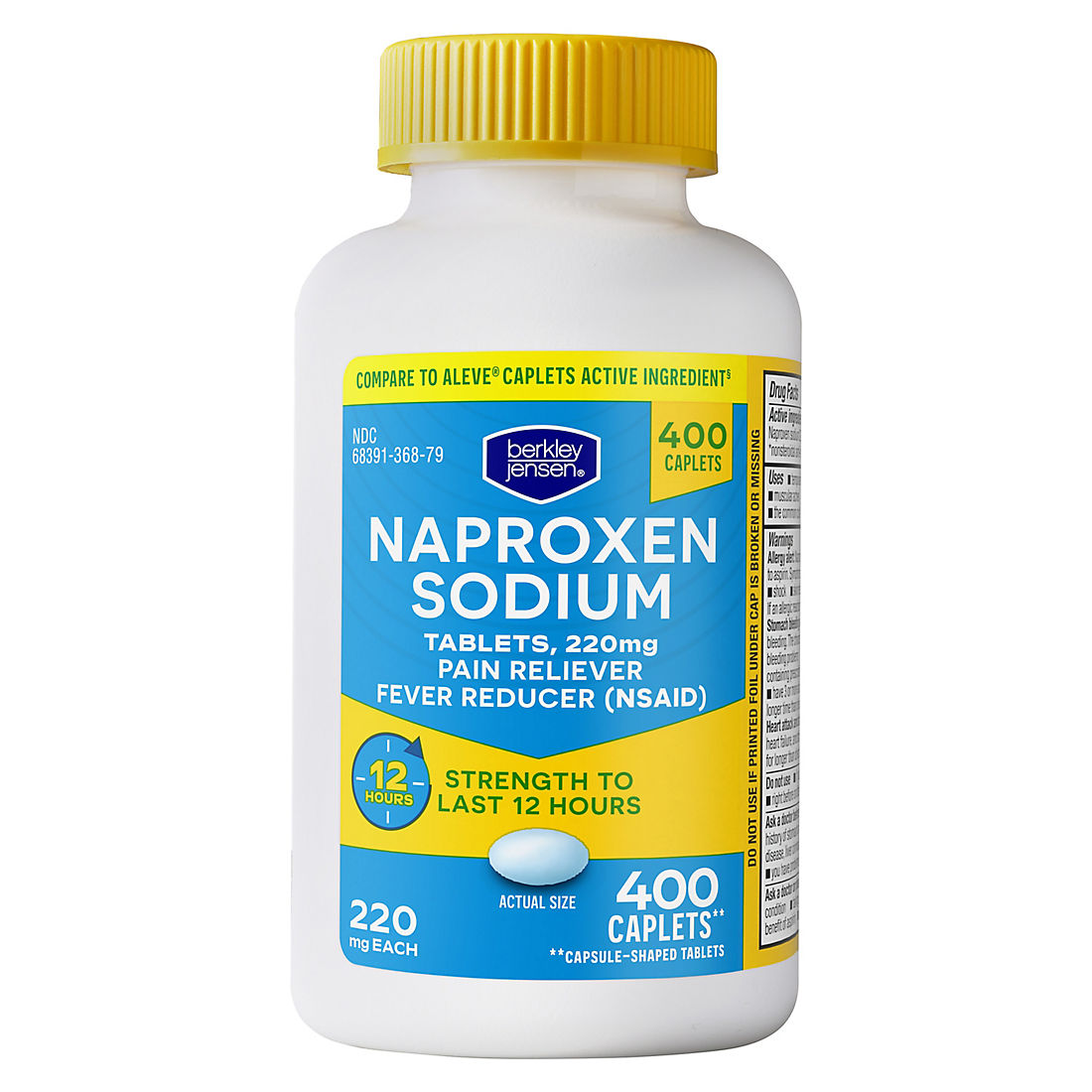 Berkley Jensen Naproxen Sodium 220mg Caplets, 400 ct. product image