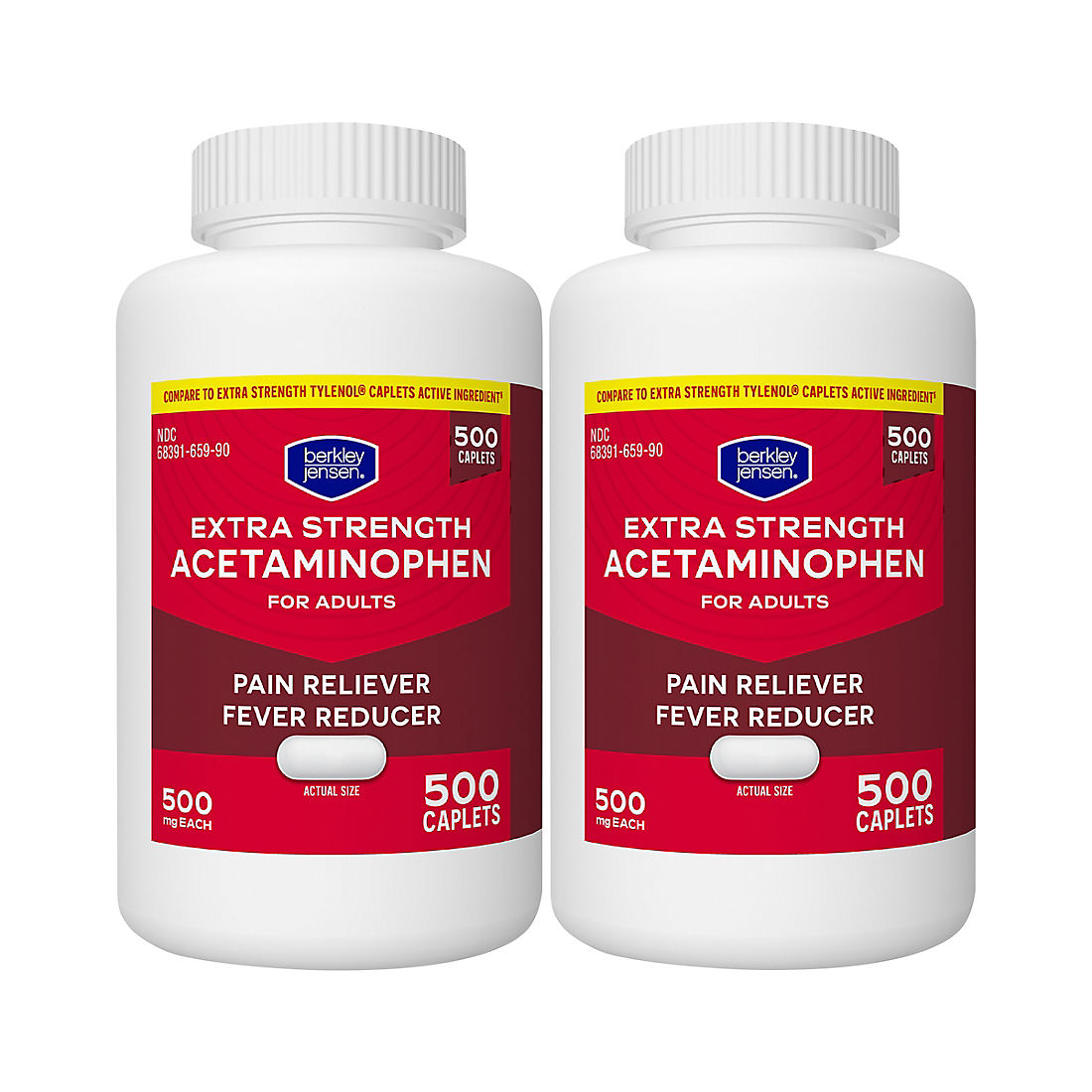 Berkley Jensen Extra Strength Acetaminophen Caplets, 1000 ct. product image