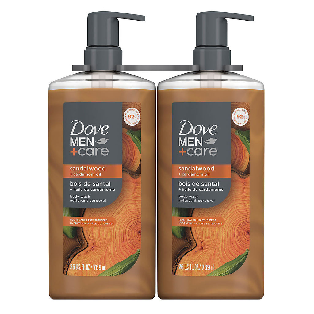 Dove Men+Care Body Wash Sandalwood + Cardamom Oil, 2 pk./26 fl. oz. product image