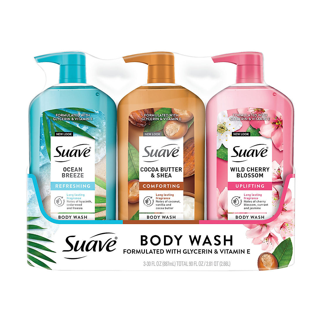 Suave Moisturizing Body Wash Variety Pack, 3 pk./30 oz. product image