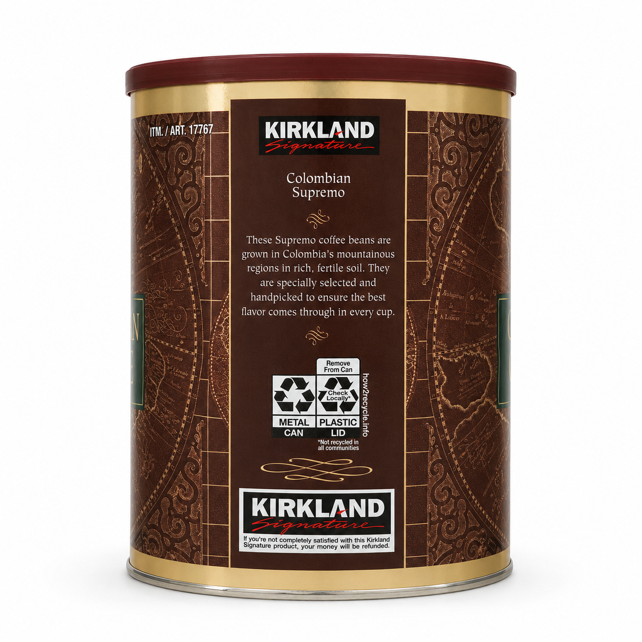 Kirkland Signature Colombian Coffee, Dark Roast Fine Grind, 48 oz