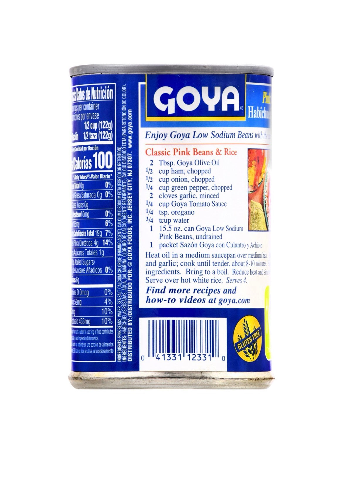 Goya Prime Premium Low Sodium Pink Beans, 15.5 oz