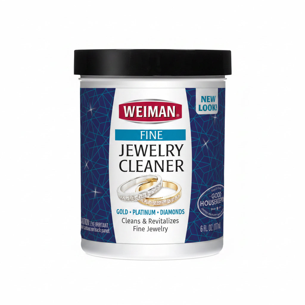 Weiman Fine Jewelry Cleaner Liquid with Cleaning Brush, 6 oz