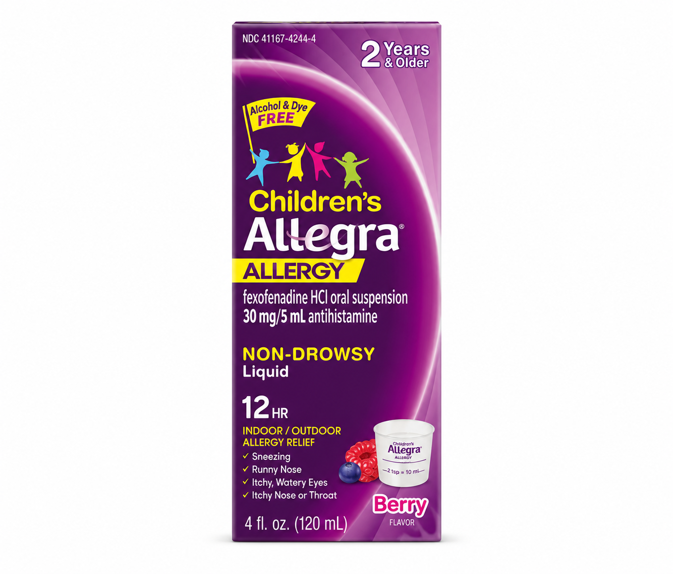 Children's Allegra Dye-Free 12-Hour Allergy Relief Liquid, 4 fl oz