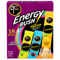 4C Energy Rush with Taurine Sugar Free Variety Pack, 18 Packets