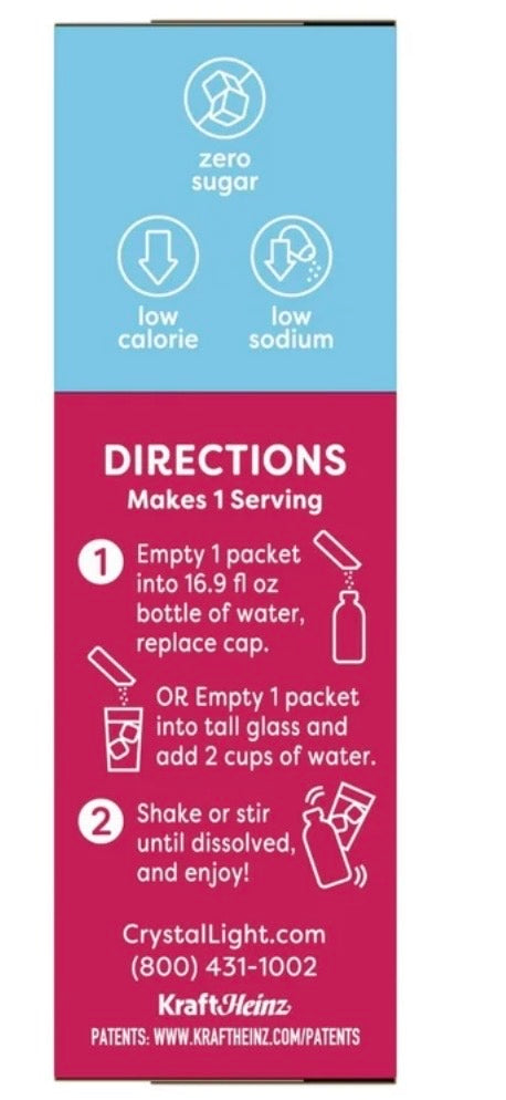 Crystal Light Fruit Punch On-The-Go Drink Mix, 10 Packets, 0.9 oz