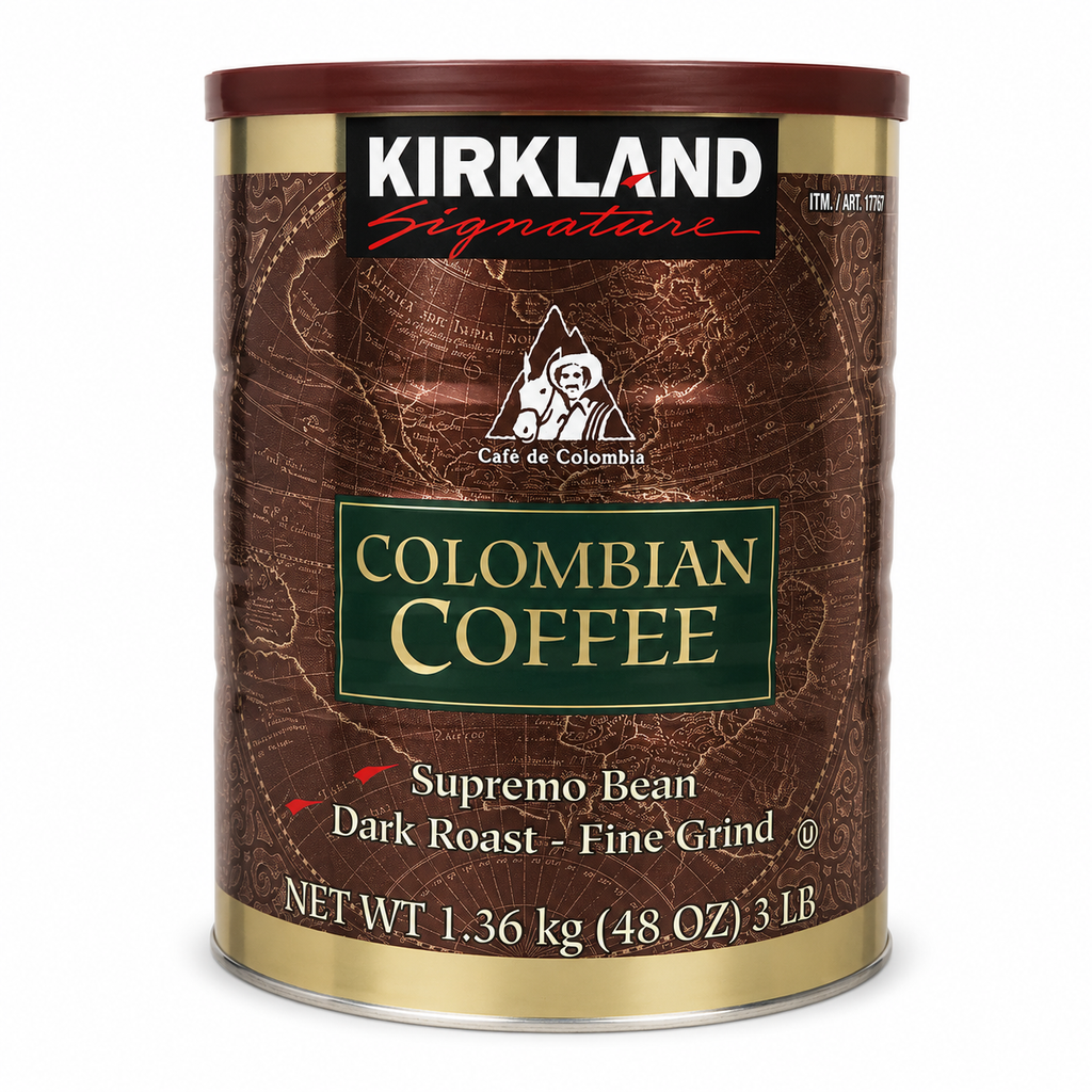 Kirkland Signature Colombian Coffee, Dark Roast Fine Grind, 48 oz
