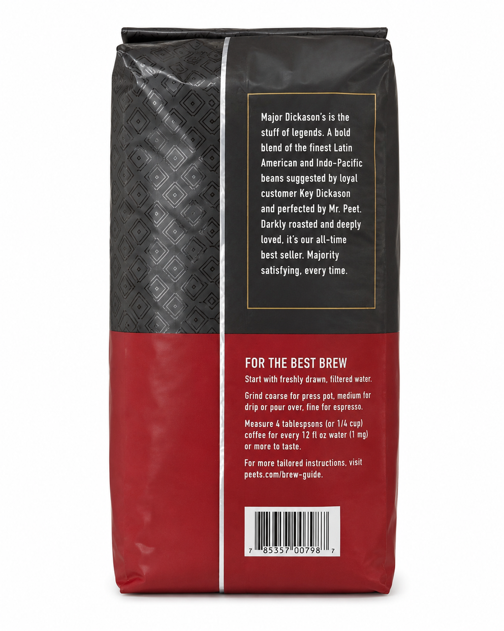 Peet’s Major Dickason’s Blend Whole Bean Coffee, Dark Roast, 32 oz