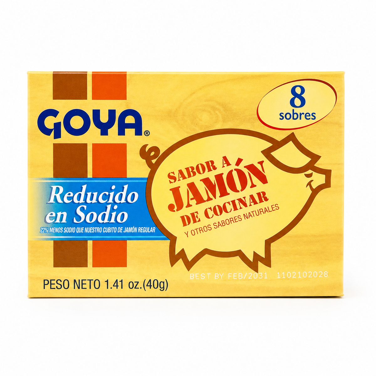 Goya Ham Flavored Concentrate Reduced Sodium, 8 Packets, 1.41 oz