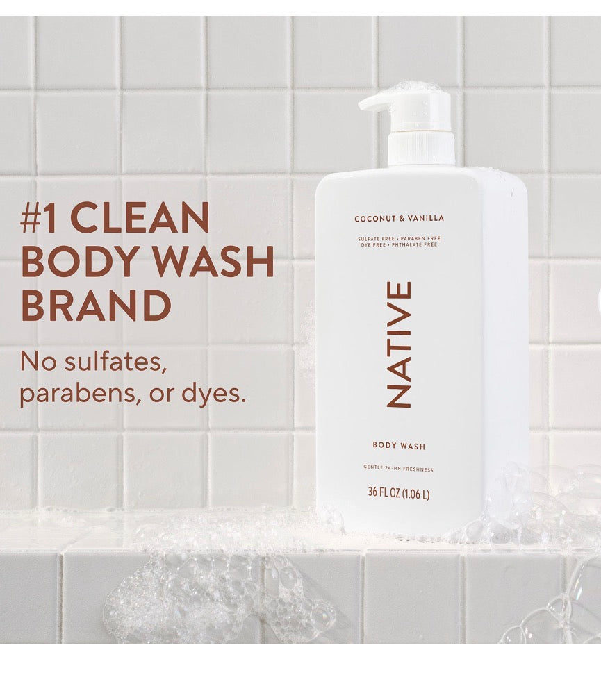 Native Vanilla Vibe Nourishing Body Wash, 2 pk./68 fl. oz.