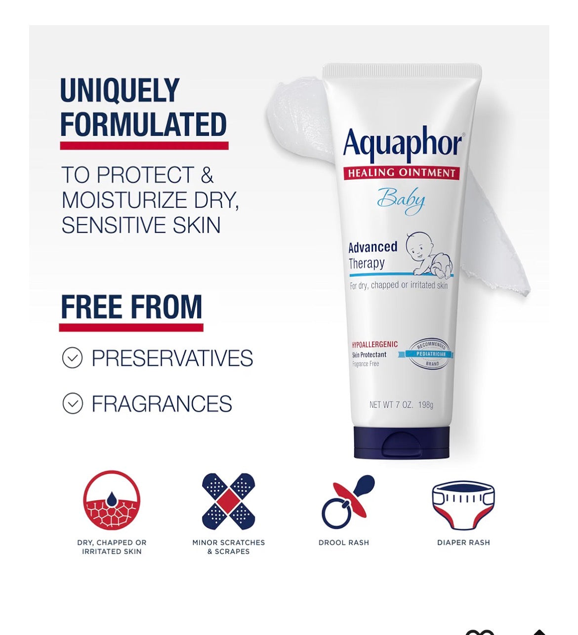 Aquaphor Baby Healing Ointment, 1.75 oz Tube