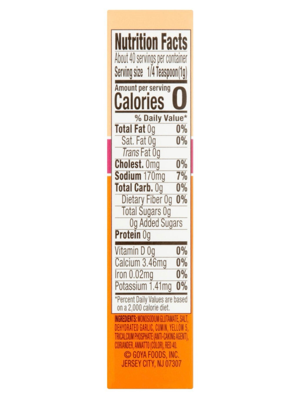 Sazón Goya Coriander & Annatto Seasoning, 8 Count, 1.41 oz