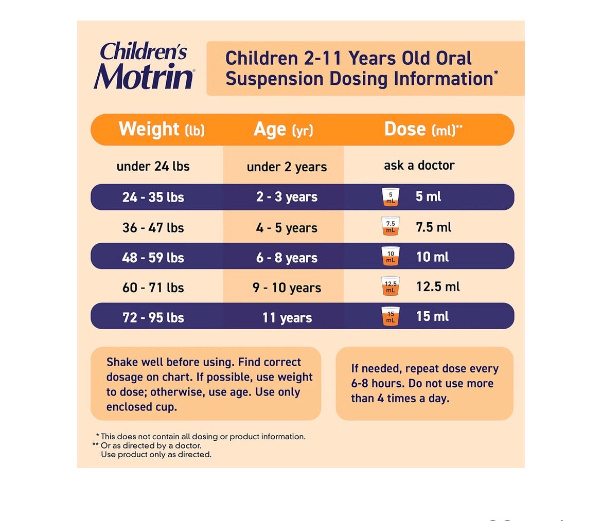 Children's Motrin Ibuprofen Medicine, Berry Flavor, 4 fl oz