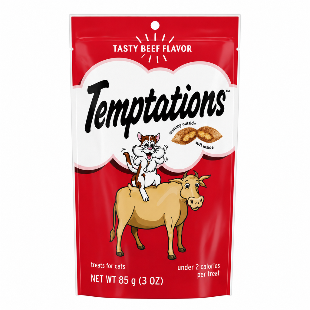 Temptations Cat Treats Hearty Beef Flavor, 3 oz