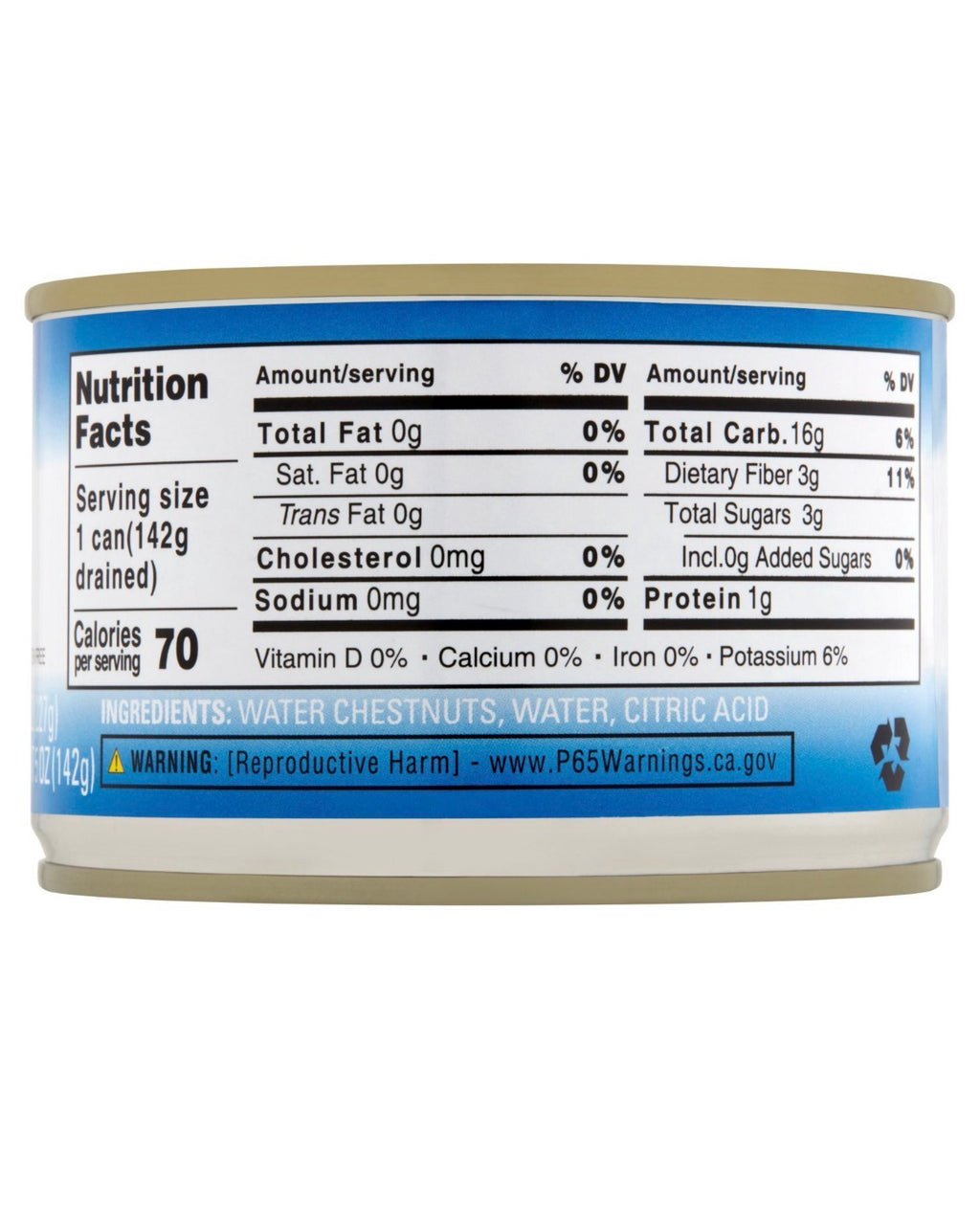 Geisha Sliced Water Chestnuts, 8 oz no salt added