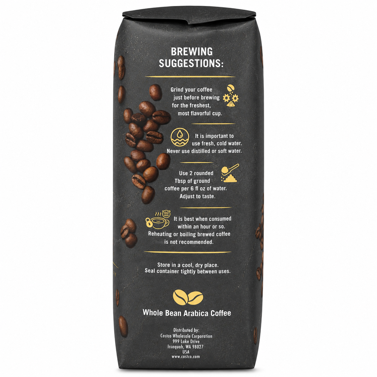 Kirkland Signature Whole Bean French Roast Coffee, 40 oz