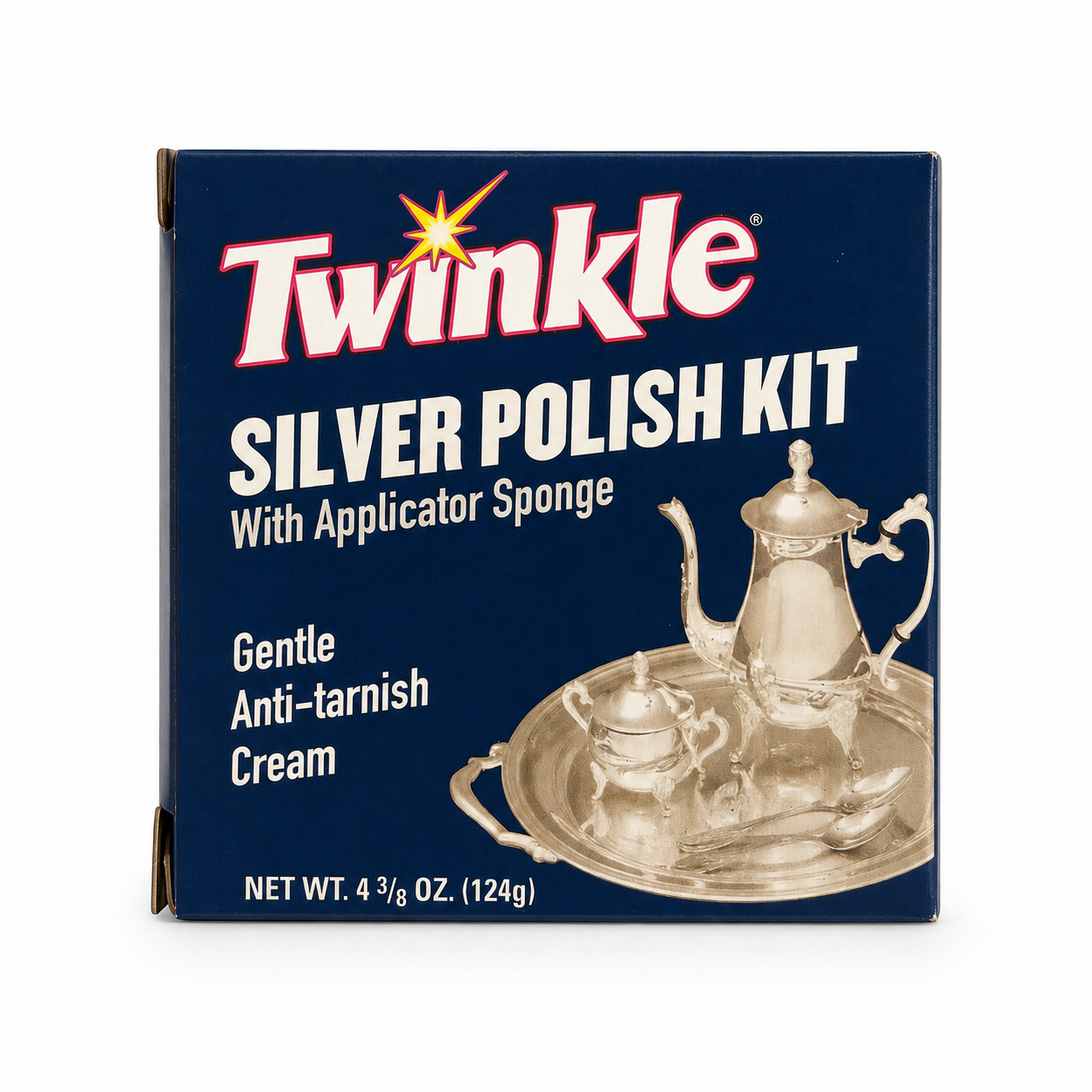 Twinkle Silver Polish Kit with Applicator Sponge, 4.38 oz
