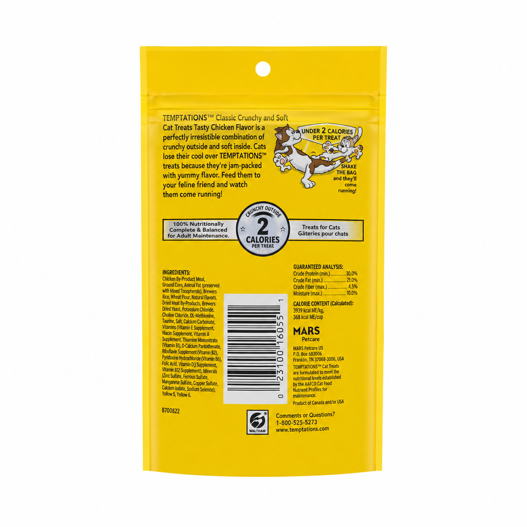 Temptations Cat Treats Tasty Chicken Flavor, 3 oz