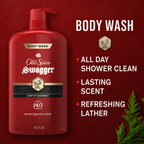 Old Spice Men's Swagger Body Wash Pump, Cedarwood Scent, 24/7 Shower Fresh, 2 pk./34.3 oz.