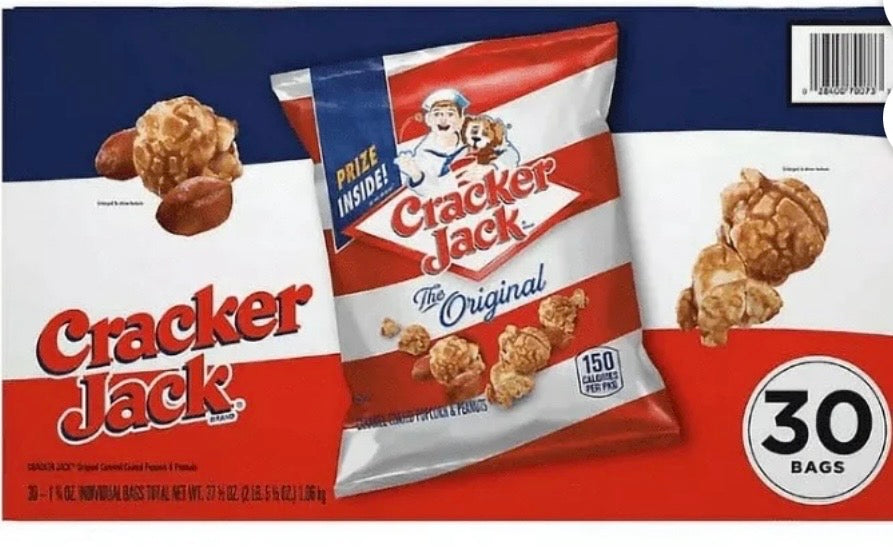 Cracker Jack Original Caramel Coated Popcorn & Peanuts, 30 Bags