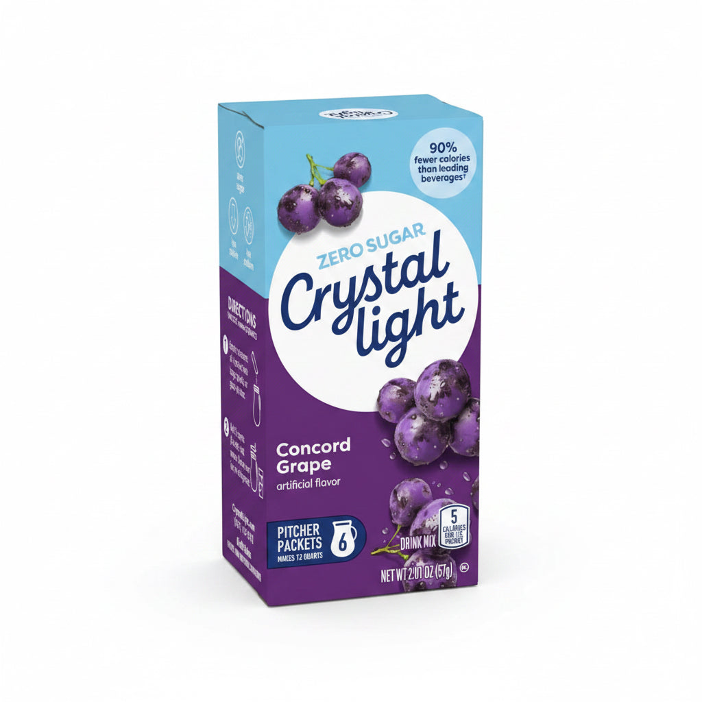 Crystal Light Concord Grape Drink Mix, 6 Pitcher Packets