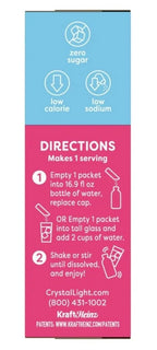 Crystal Light Raspberry Lemonade On-The-Go Drink Mix, 10 Packets, 0.8 oz