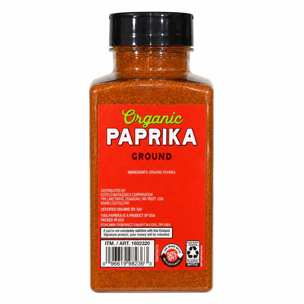 Kirkland Signature Organic Paprika, Ground, 13.2 oz