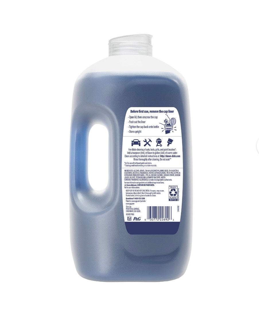 Dawn Platinum Dish Soap Dishwashing Liquid with Grease Removal - Fresh Rain, 90 oz.