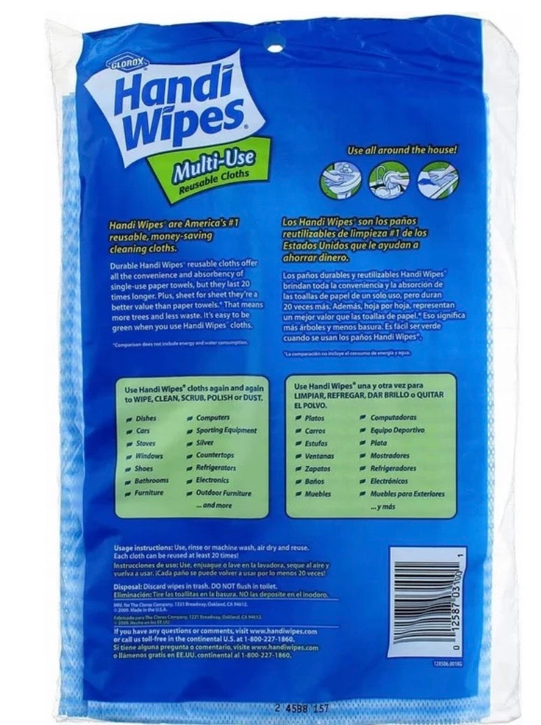 Handi Wipes Multi-Use Reusable Cleaning Cloths, 6 Count
