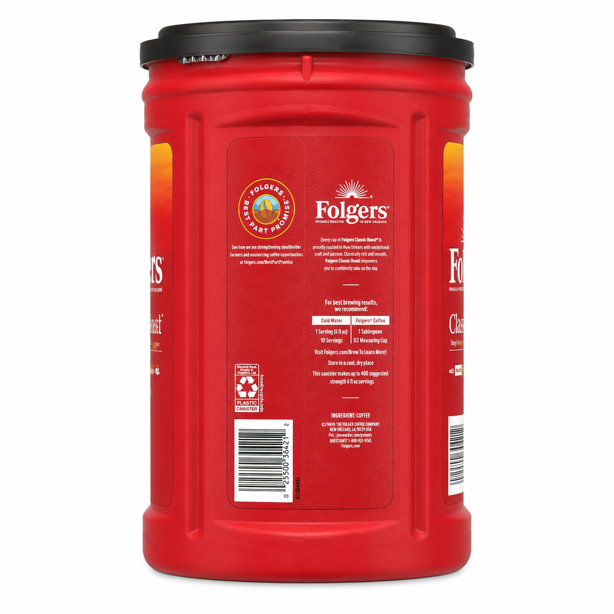 Folgers Classic Roast Ground Coffee, Medium Roast, 43.5 oz