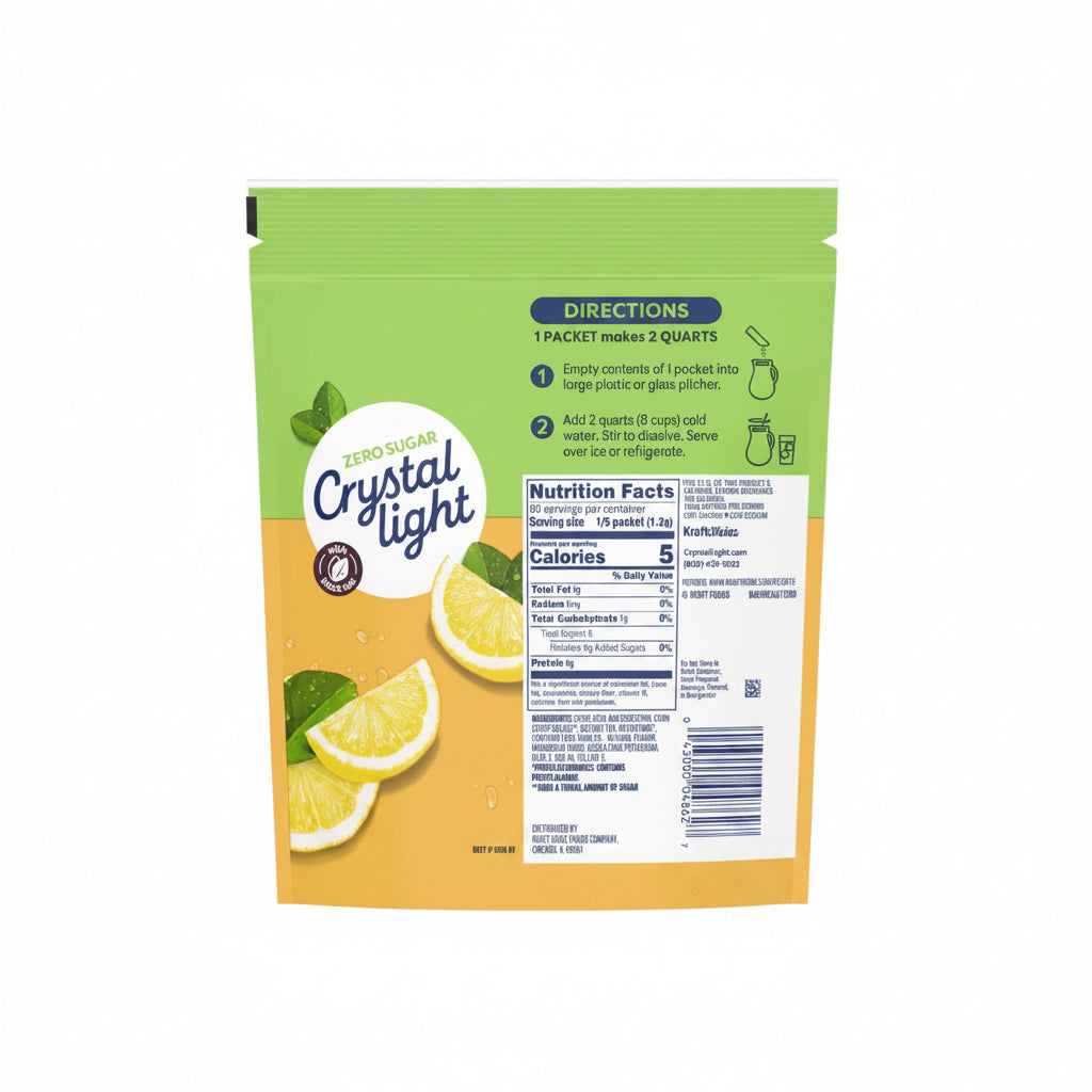 Crystal Light Lemon Iced Tea Drink Mix, 16 Pitcher Packets
