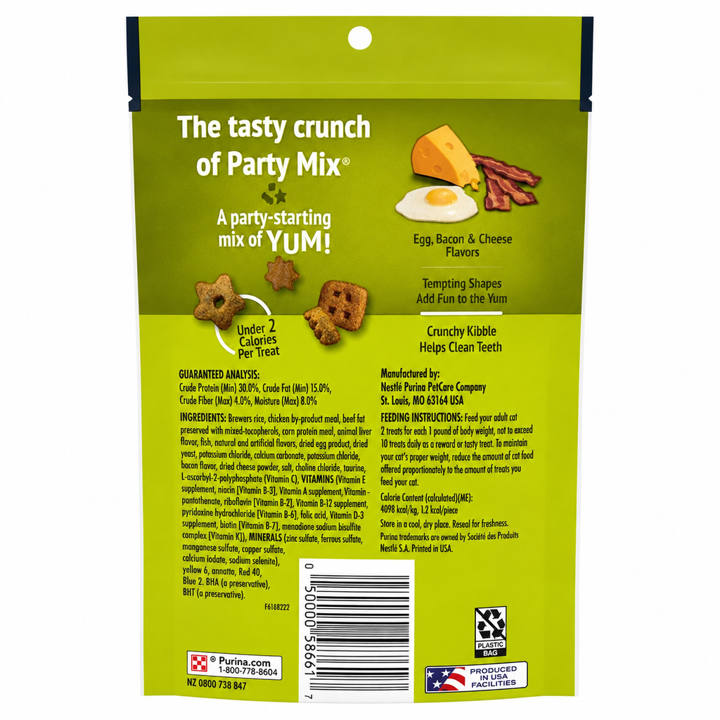 Friskies Party Mix Morning Munch Crunch with Egg, Bacon & Cheese Flavors, 2.1 oz